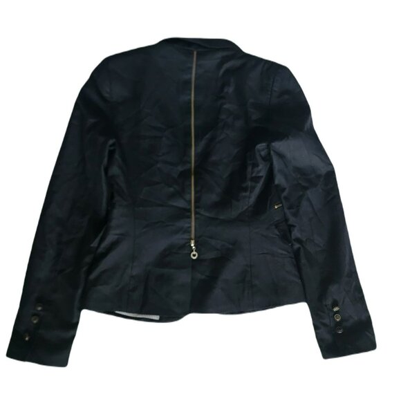 Butik Dayi Women's Black Notch Lapel Single Button Suit Blazer Coat Size 8 - Picture 3 of 11